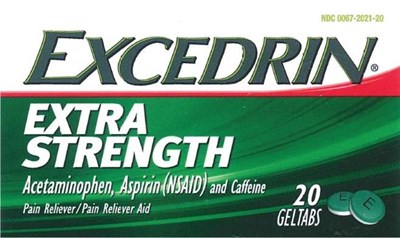 Excedrin Extra Strength geltabs 20 count carton - 46172149 Excedrin Extra Strength geltabs 20 count carton